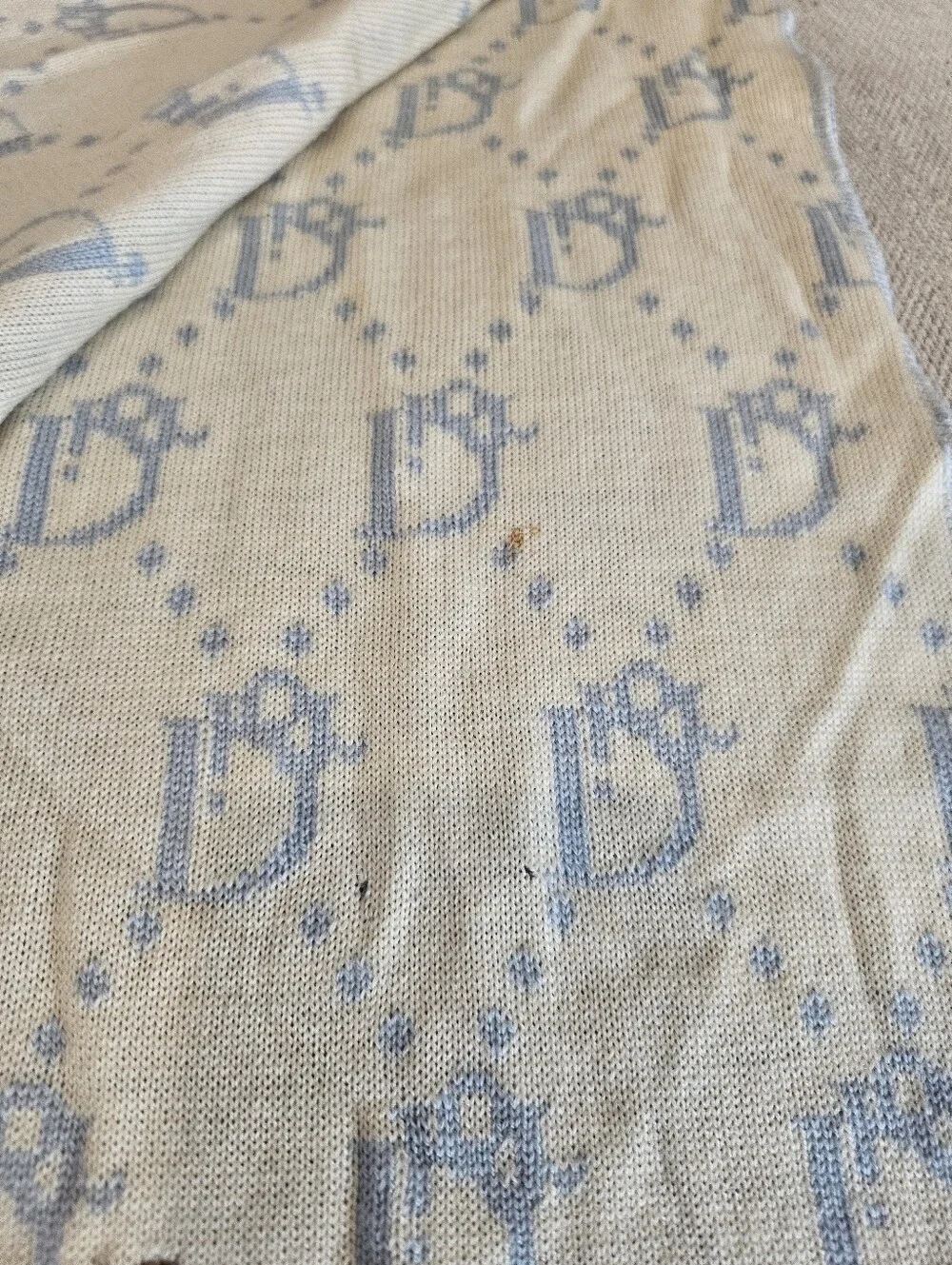 Christian Dior Wool Scarf FLAWED